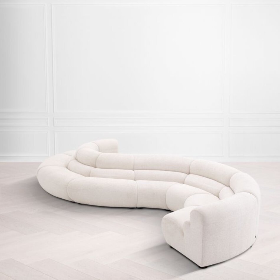 Eichholtz Modular Sofa Lindau Inside Corner - Lyssa Off-White Black Feet - 68cm Eichholtz Modular Sofa Lindau Inside Corner - Lyssa Off-White Black Feet - 68cm