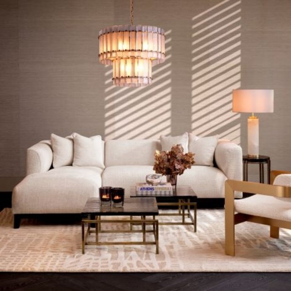 Eichholtz Sofa Corse Lounge Right in Lyssa off-white - 232 x 163 x 72 Eichholtz Sofa Corse Lounge Right in Lyssa off-white - 232 x 163 x 72