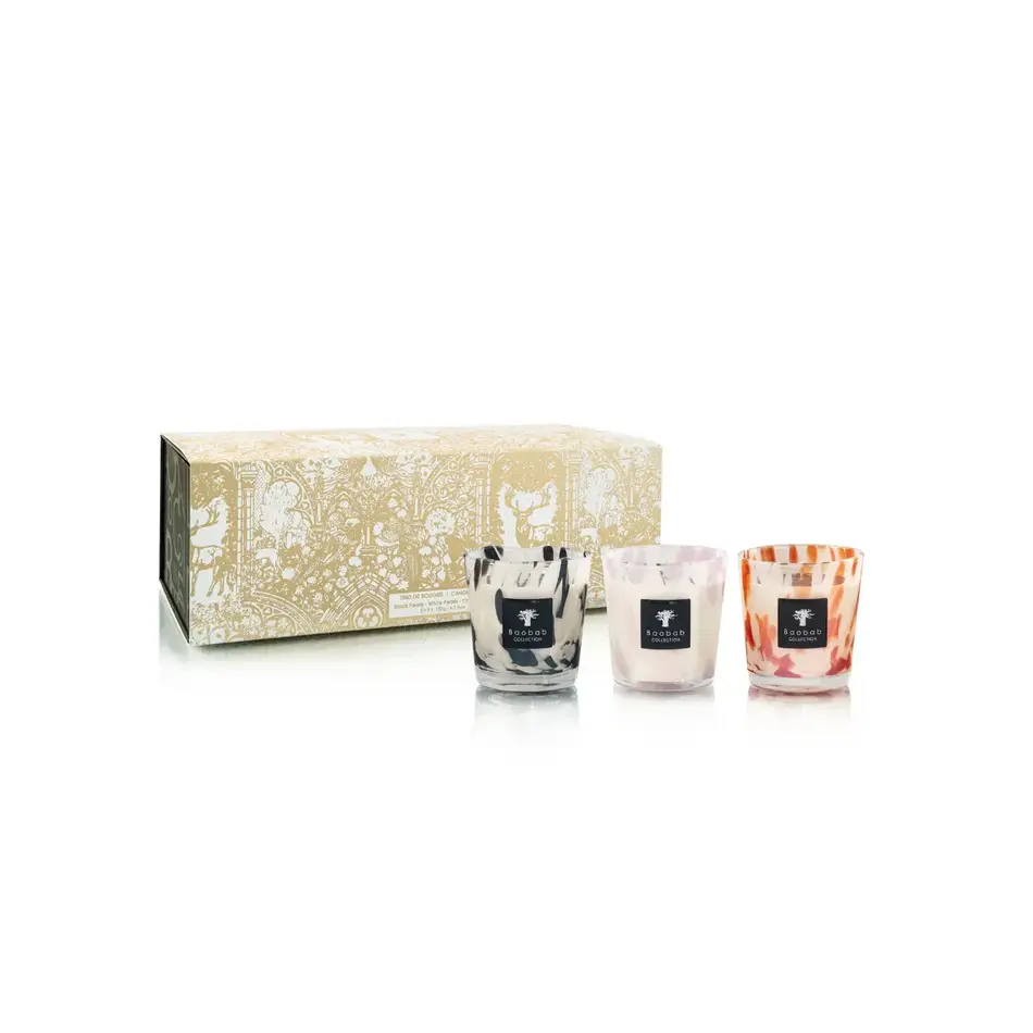 Baobab Pearls Candles Trio - Gift Box Baobab Pearls Candles Trio - Gift Box
