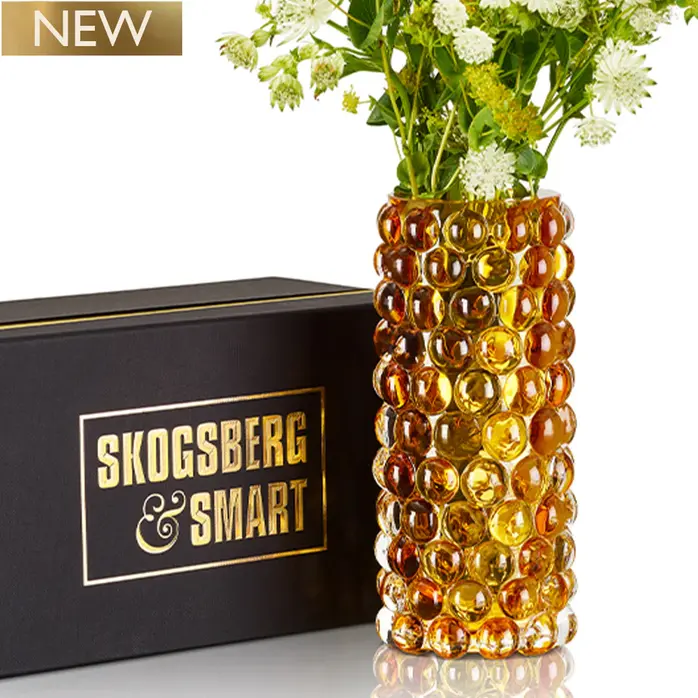 Skogsberg & Smart Hurricane Boule Vase - Amber (22 cm) Skogsberg & Smart Hurricane Boule Vase - Amber (22 cm)