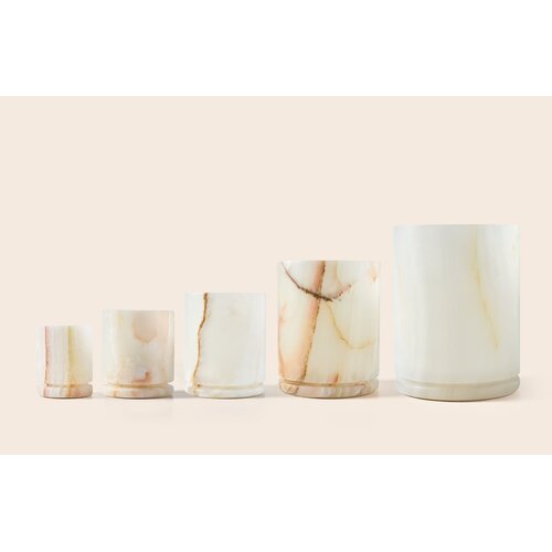 Zaconi T - Light Holder Soothing White - onyx - Small (8W x 10H) Zaconi T - Light Holder Soothing White - onyx - Small (8W x 10H)