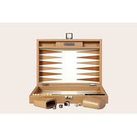 Luxe Piste de Dés Cognac - Handcrafted Leather Dice Track with Alligator Print | French Craftsmanship