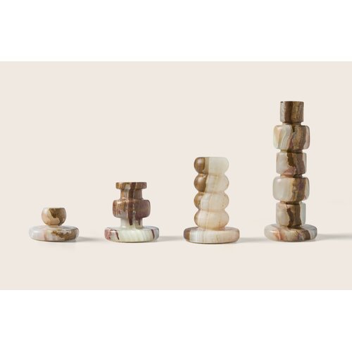 Zaconi Candle Holder Unwinding Brown - onyx - Large (8W x 12H) Zaconi Candle Holder Unwinding Brown - onyx - Large (8W x 12H)