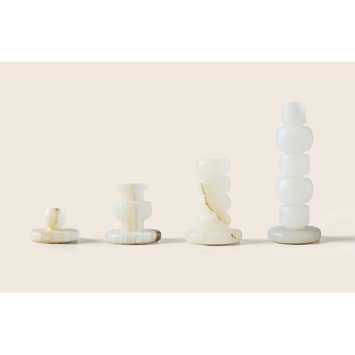 Zaconi Candle Holder Soothing White - onyx - Medium (8W x 8H) Zaconi Candle Holder Soothing White - onyx - Medium (8W x 8H)