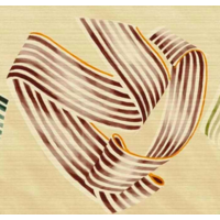 Vol-au-vent Wallpaper - Panoramic Artwork by Elitis | Luxury Ribbon Design from Elixir de Soies