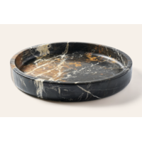 Tray Livelli High Edge Black Amber - Marble - 56W x 9H