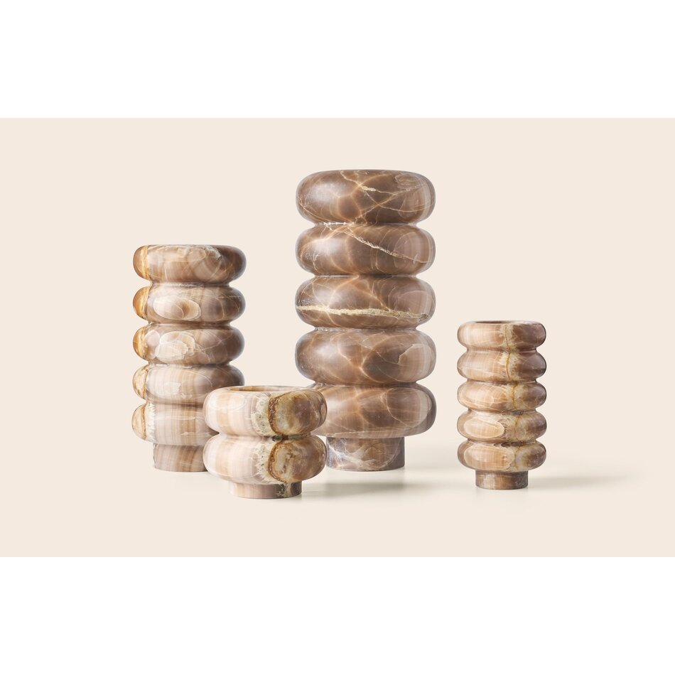 Zaconi Vase Veli Veined Soil - Onyx - Small (12.5W x 22.5H) Zaconi Vase Veli Veined Soil - Onyx - Small (12.5W x 22.5H)