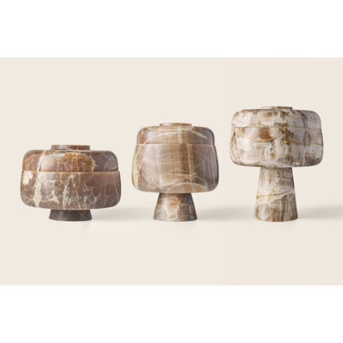 Zaconi Bowl Funghi Veined Soil - Onyx - Large (30W x 34.5H)