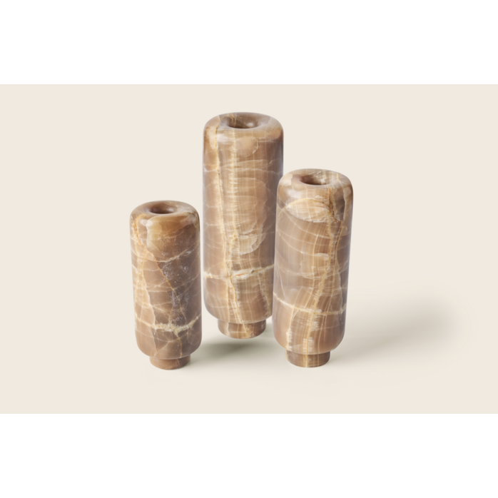 Zaconi C-Holder Sora Stem Veined Soil - Onyx - Small (8W x 20H)