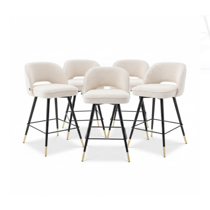 Eichholtz 5 pieces - Counter Stool Cliff Boucle Cream