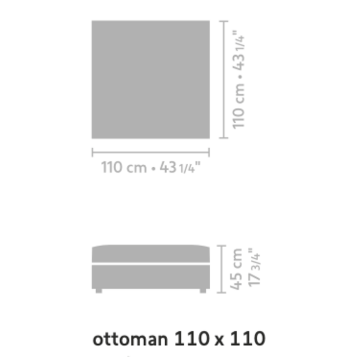 Linteloo Hamptons ottoman 110 x 110 - Stof Cat PG3