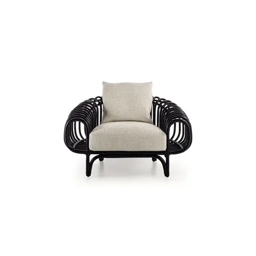 Frigerio Pan Armchair - Sculptural Design Armchair with Crafted Wickerwork