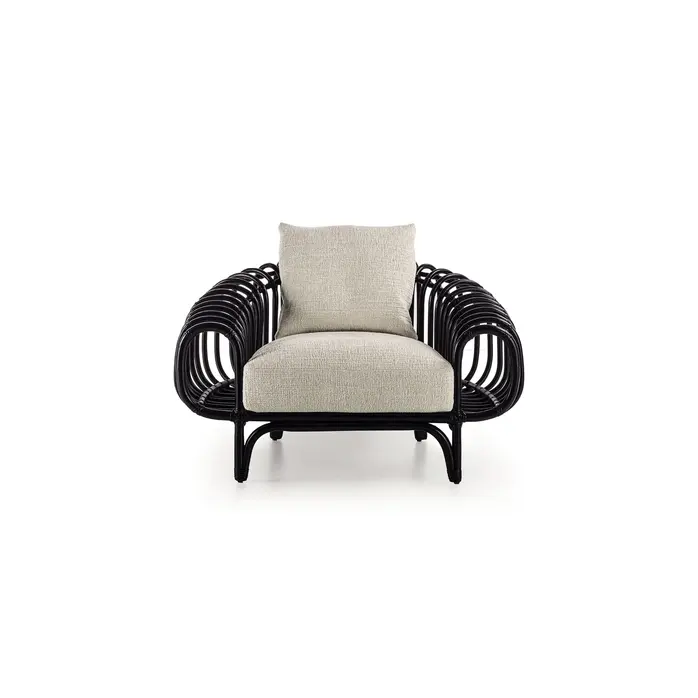 Frigerio Pan Armchair - Sculptural Design Armchair with Crafted Wickerwork