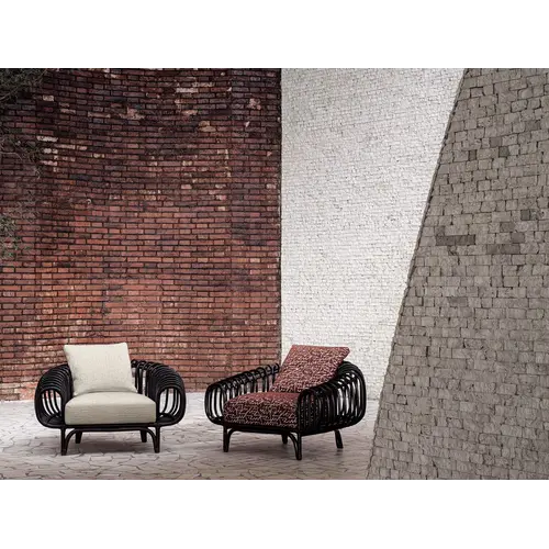 Frigerio Pan Armchair - Sculptural Design Armchair with Crafted Wickerwork