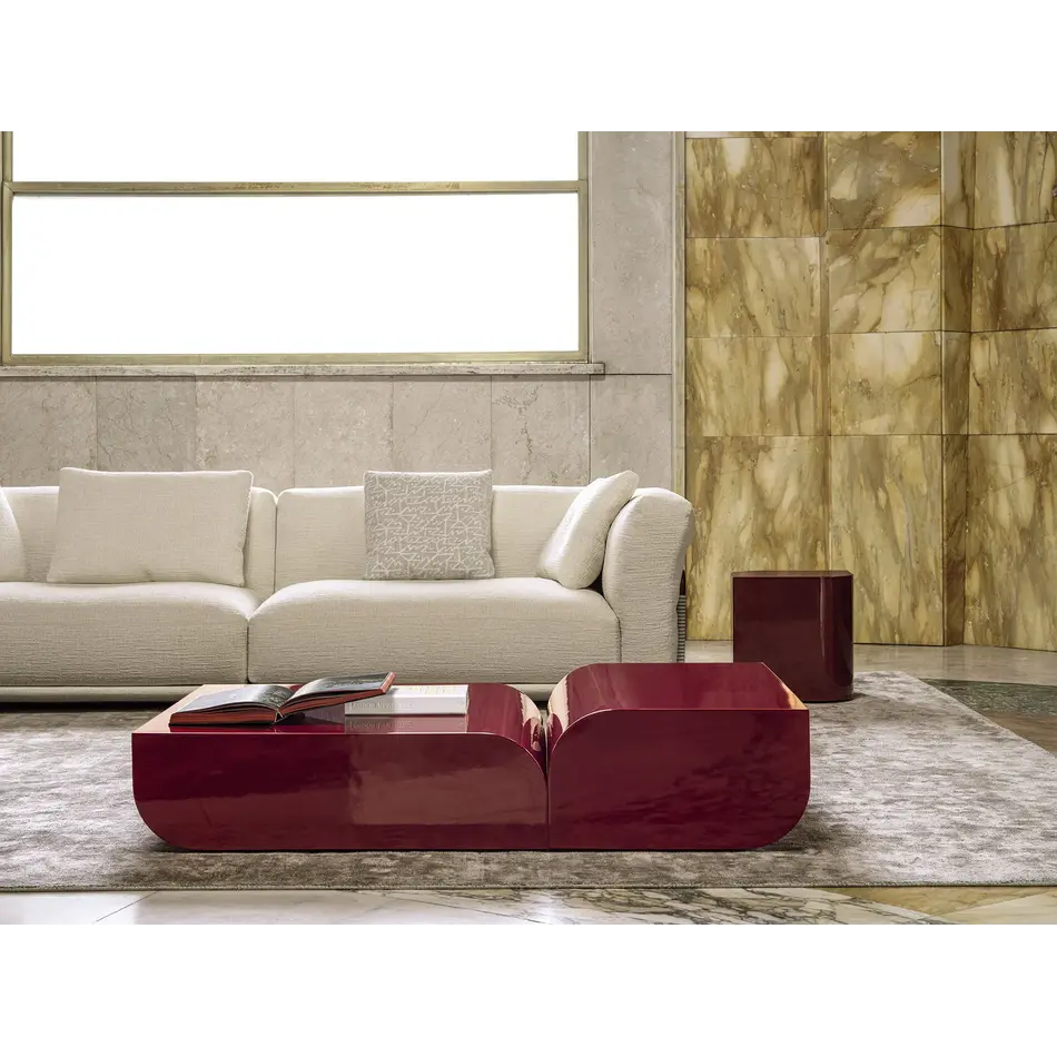 Frigerio Tom Side Tables - Design Tables in High Gloss Lacquer with Sculptural Shape