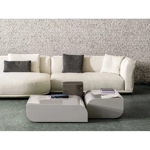 Frigerio Tom Side Tables - Design Tables in High Gloss Lacquer with Sculptural Shape