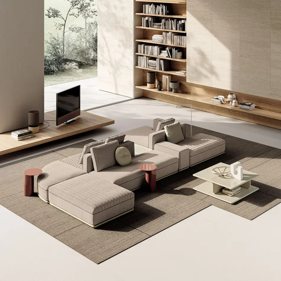 Frigerio Dao Soft Modular Sofa - Luxury Design Sofa with Soft Volumes and High Comfort