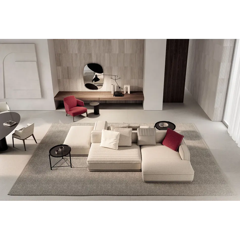 Frigerio Eddie Double Modular Bench - Double-Sided Design Bench with Sculptural Appearance