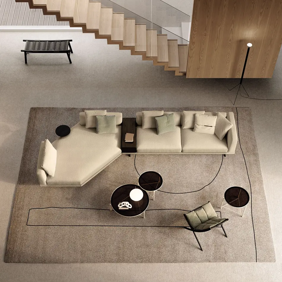 Frigerio Horizon Modular Sofa - Contemporary Platform Sofa with Flexible Configurations