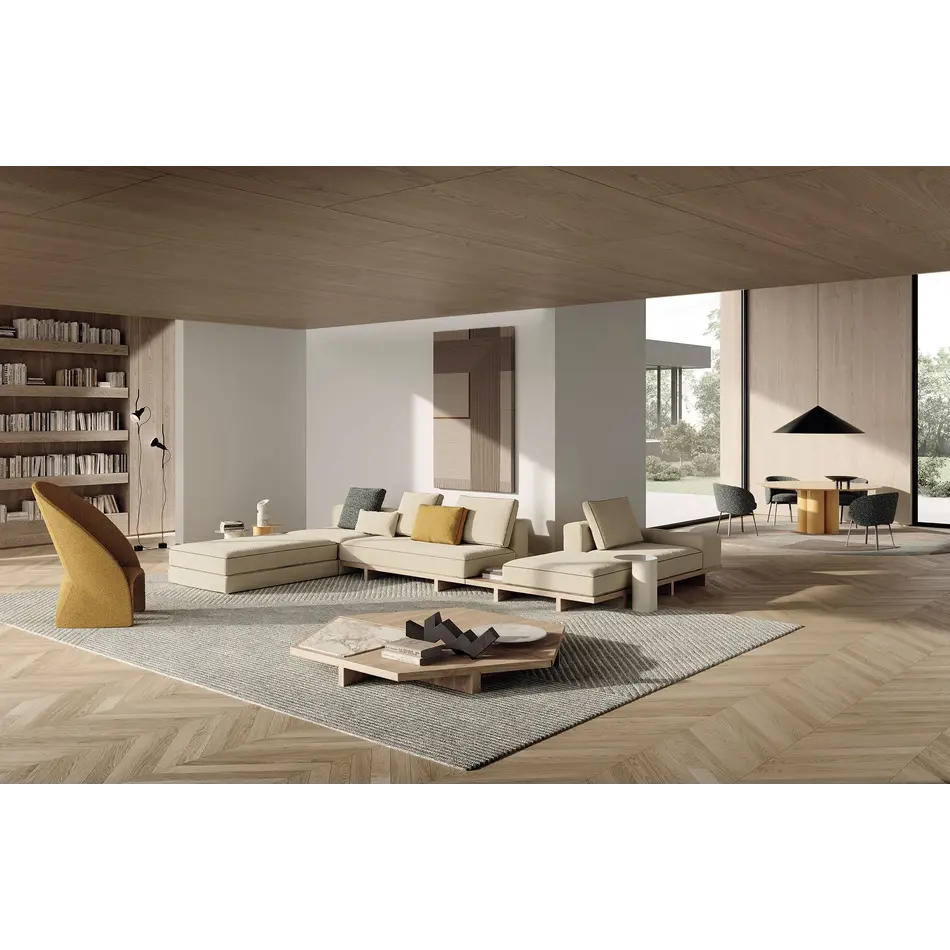 Frigerio View Modular Sofa - Architectural Platform Sofa with Personalizable Accessories