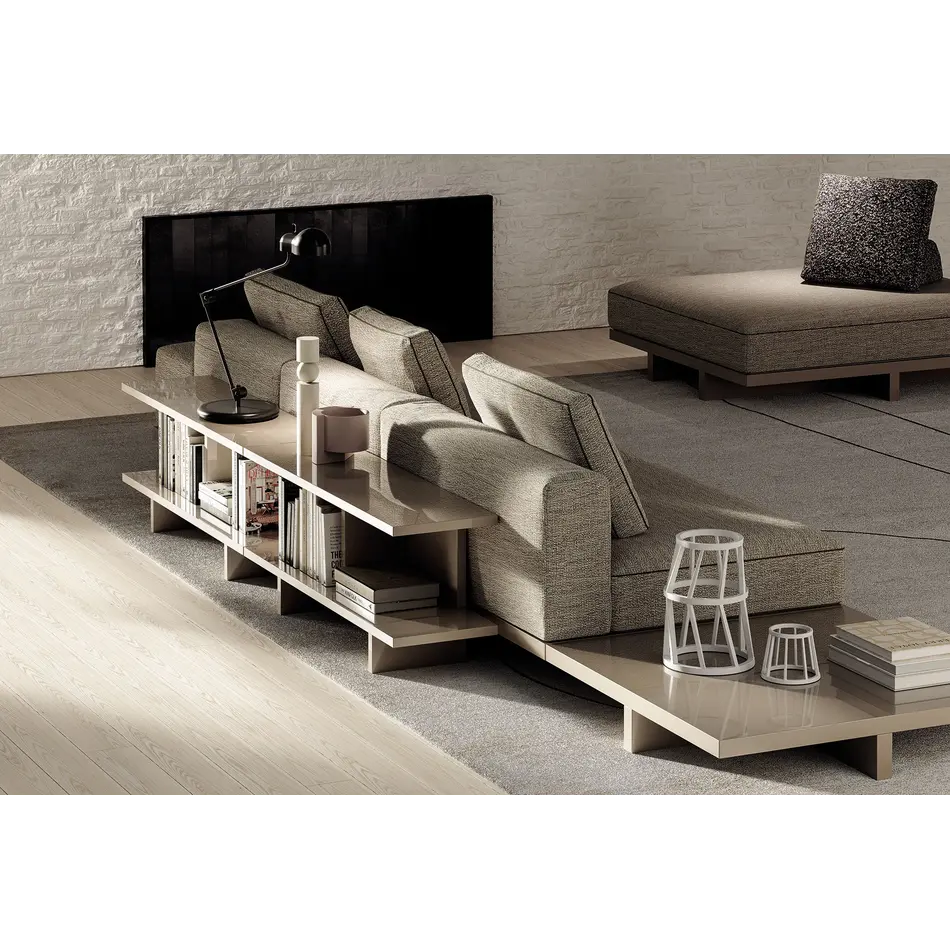 Frigerio View Modular Sofa - Architectural Platform Sofa with Personalizable Accessories