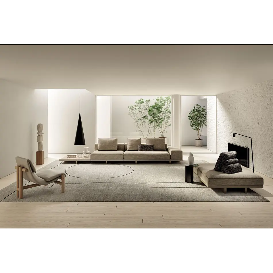 Frigerio View Modular Sofa - Architectural Platform Sofa with Personalizable Accessories