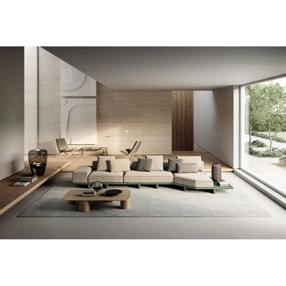 Frigerio View Modular Sofa - Architectural Platform Sofa with Personalizable Accessories