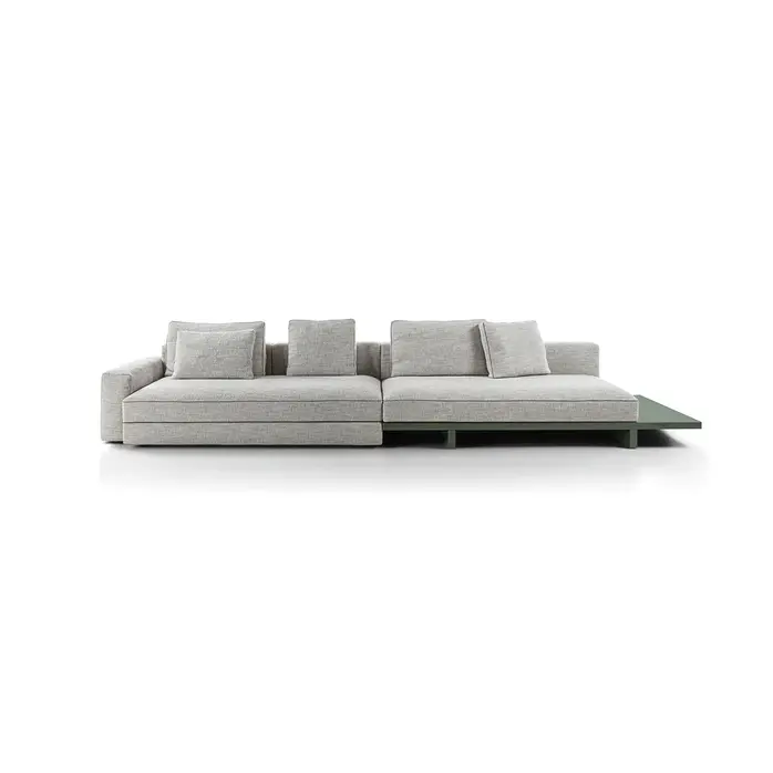 Frigerio View Modulaire Bank – Architectonische Platform Sofa met Personaliseerbare Accessoires