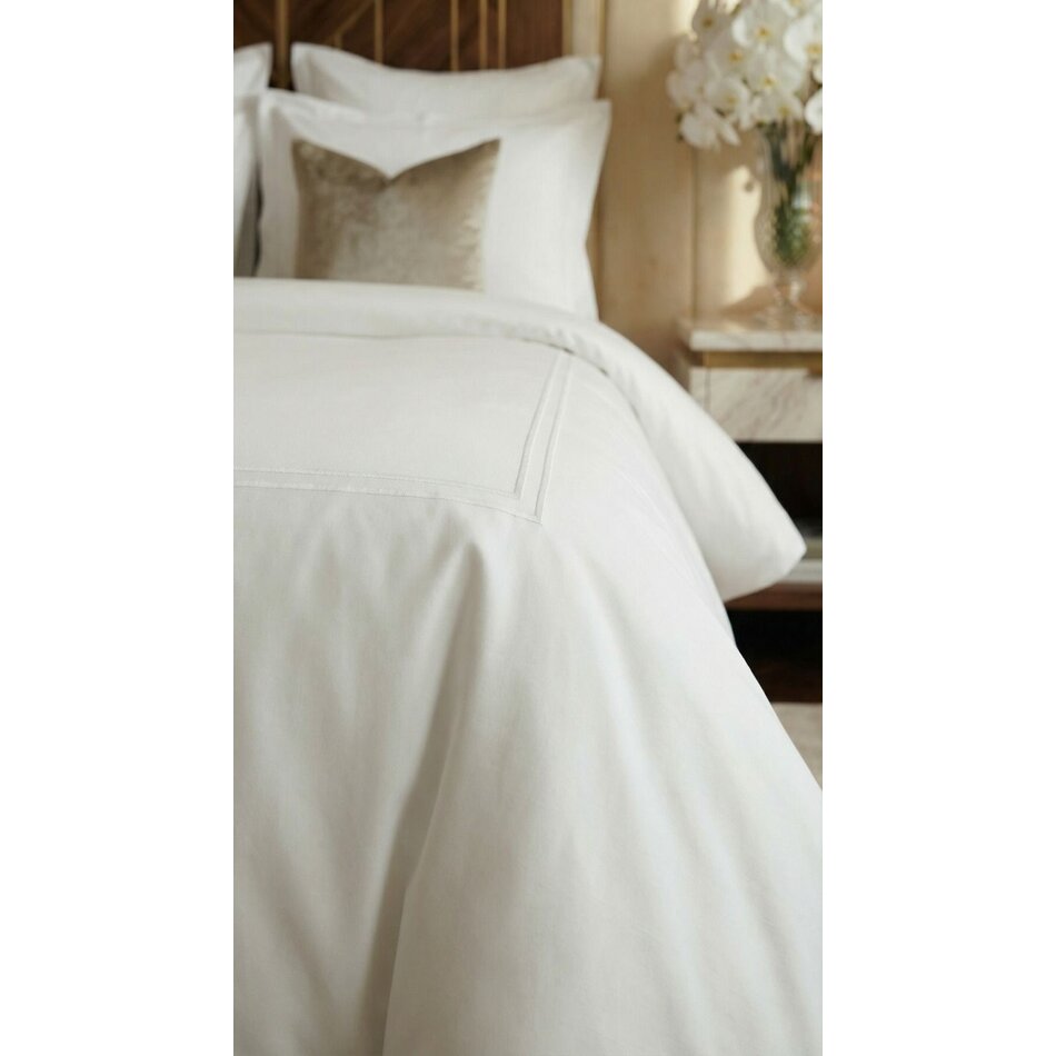 Cazzura Cazzura X Proluca - Pillowcases - White on White - Cotton/Satin - 2pcs - 60x70cm Cazzura Cazzura X Proluca - Pillowcases - White on White - Cotton/Satin - 2pcs - 60x70cm