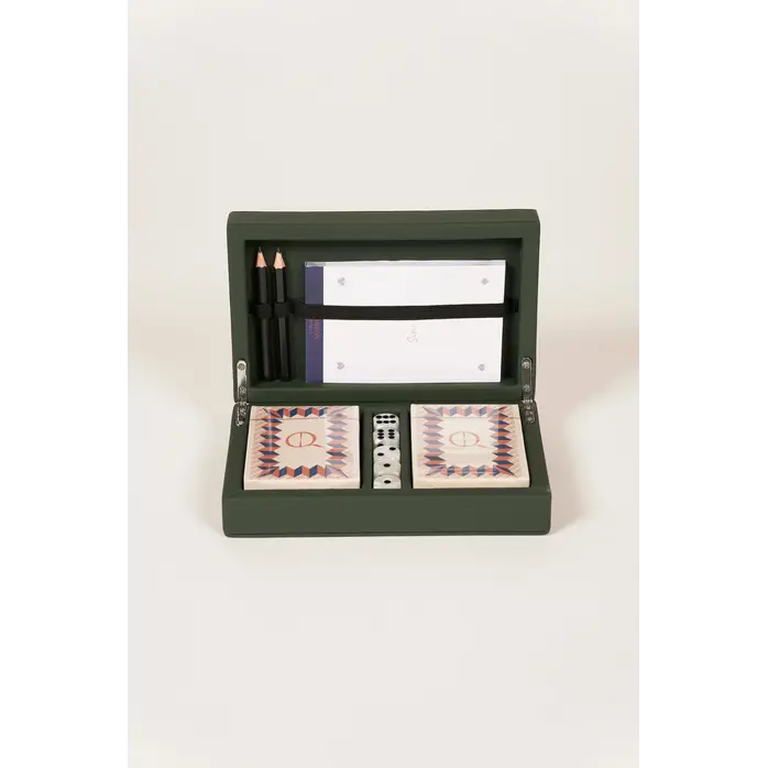 House of Nobilique Card Box Green – Luxe Lederen Speelkaarten Box met Dice & Yahtzee Notitieboek House of Nobilique Card Box Green – Luxe Lederen Speelkaarten Box met Dice & Yahtzee Notitieboek