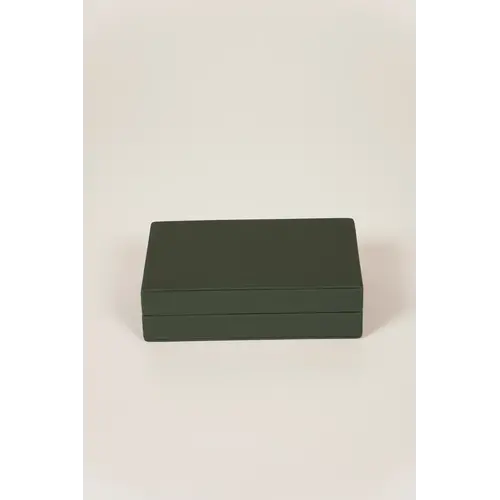 House of Nobilique Card Box Green – Luxe Lederen Speelkaarten Box met Dice & Yahtzee Notitieboek