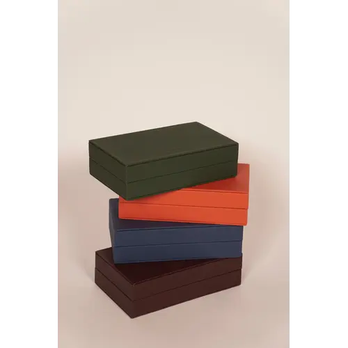 House of Nobilique Card Box Deep Blue – Luxe Lederen Speelkaarten Box met Dice & Yahtzee Notitieboek