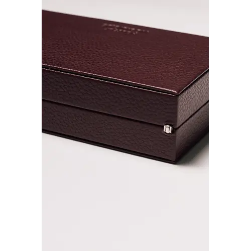 House of Nobilique Card Box Burgundy – Luxe Lederen Speelkaarten Box met Dice & Yahtzee Notitieboek