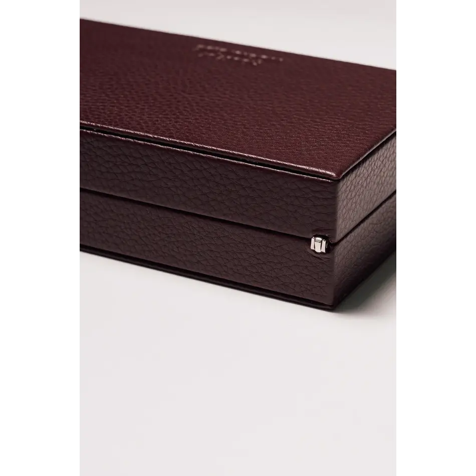 House of Nobilique Card Box Burgundy – Luxe Lederen Speelkaarten Box met Dice & Yahtzee Notitieboek