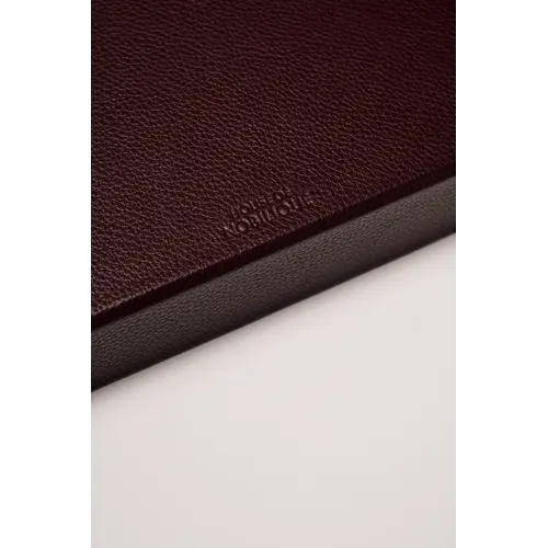 House of Nobilique Booklet Backgammon Burgundy – Luxe Lederen Backgammon Set met Magnetische Sluiting (31 x 16 cm)