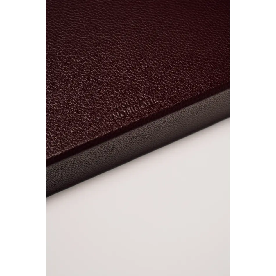 House of Nobilique Booklet Backgammon Burgundy – Luxe Lederen Backgammon Set met Magnetische Sluiting (31 x 16 cm)