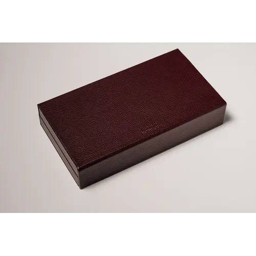 House of Nobilique Booklet Backgammon Burgundy – Luxe Lederen Backgammon Set met Magnetische Sluiting (31 x 16 cm)