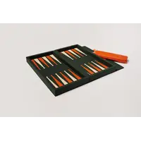 Booklet Backgammon Green – Luxe Lederen Backgammon Set met Magnetische Sluiting (31 x 16 cm)