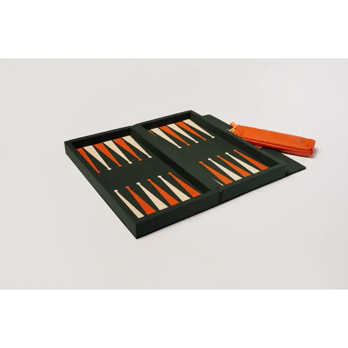 House of Nobilique Booklet Backgammon Green - Luxury Leather Backgammon Set with Magnetic Closure (31 x 16 cm) House of Nobilique Booklet Backgammon Green - Luxury Leather Backgammon Set with Magnetic Closure (31 x 16 cm)