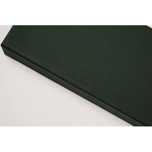 House of Nobilique Booklet Backgammon Green – Luxe Lederen Backgammon Set met Magnetische Sluiting (31 x 16 cm)