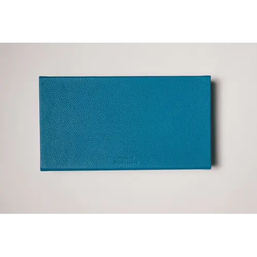 House of Nobilique Booklet Backgammon Azure Blue – Luxe Lederen Backgammon Set met Magnetische Sluiting (31 x 16 cm)