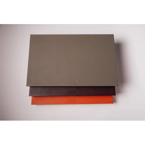 House of Nobilique Big Backgammon Orange – Oversized Luxe Lederen Backgammon Table Book (48 x 58 cm)