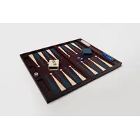 Big Backgammon Burgundy – Oversized Luxe Lederen Backgammon Table Book (48 x 58 cm)