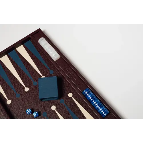 House of Nobilique Big Backgammon Burgundy – Oversized Luxe Lederen Backgammon Table Book (48 x 58 cm)