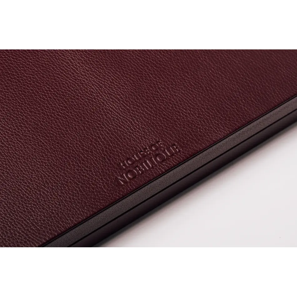 House of Nobilique Big Backgammon Burgundy – Oversized Luxe Lederen Backgammon Table Book (48 x 58 cm)