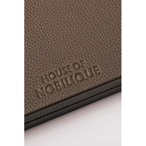 House of Nobilique Big Backgammon Taupe – Oversized Luxe Lederen Backgammon Table Book (48 x 58 cm)