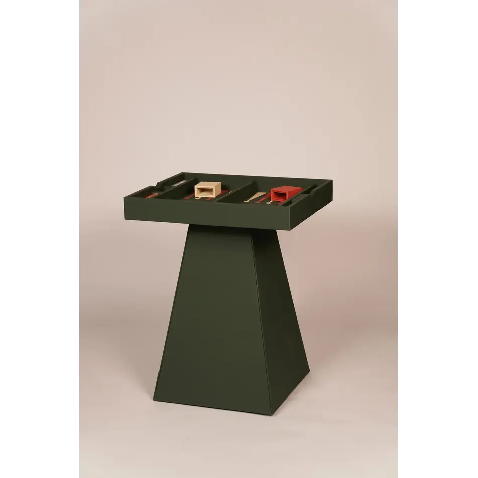 House of Nobilique Leather Game Table Green – Luxe Lederen Schaak- & Backgammon Tafel met Verborgen Opbergruimte House of Nobilique Leather Game Table Green – Luxe Lederen Schaak- & Backgammon Tafel met Verborgen Opbergruimte