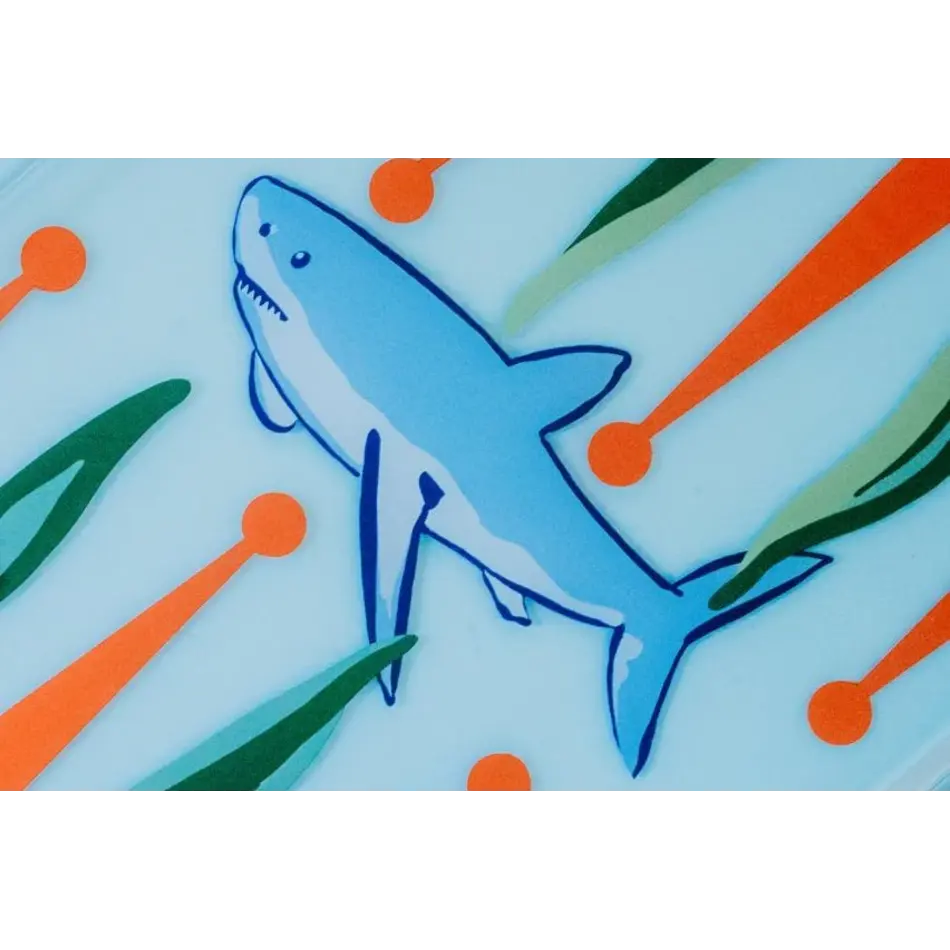 House of Nobilique Portable Backgammon Sharks – Luxe Draagbare Backgammon Set met Uniek Shark-Design (38,5 x 23,3 cm)