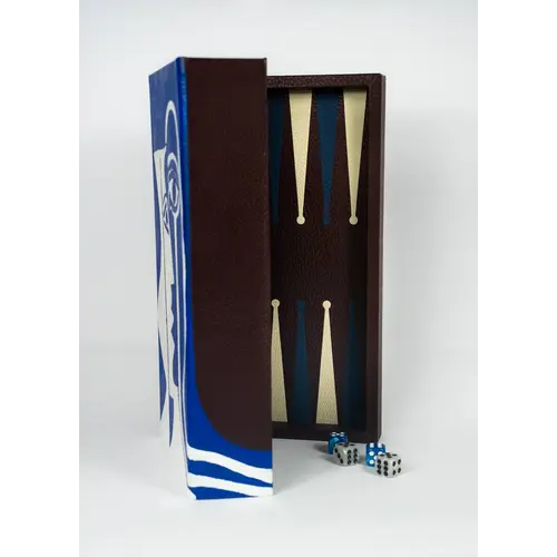 House of Nobilique Picassa x House of Nobilique Booklet Backgammon – Handgeschilderde Luxe Leren Art Edition