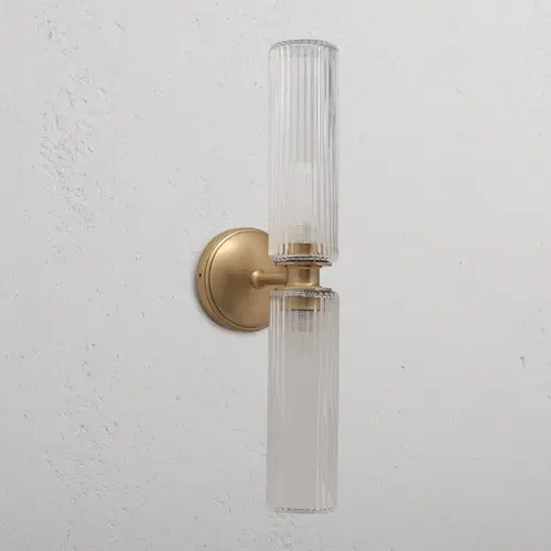 Claremont Medium Wall Light Fluted Glass